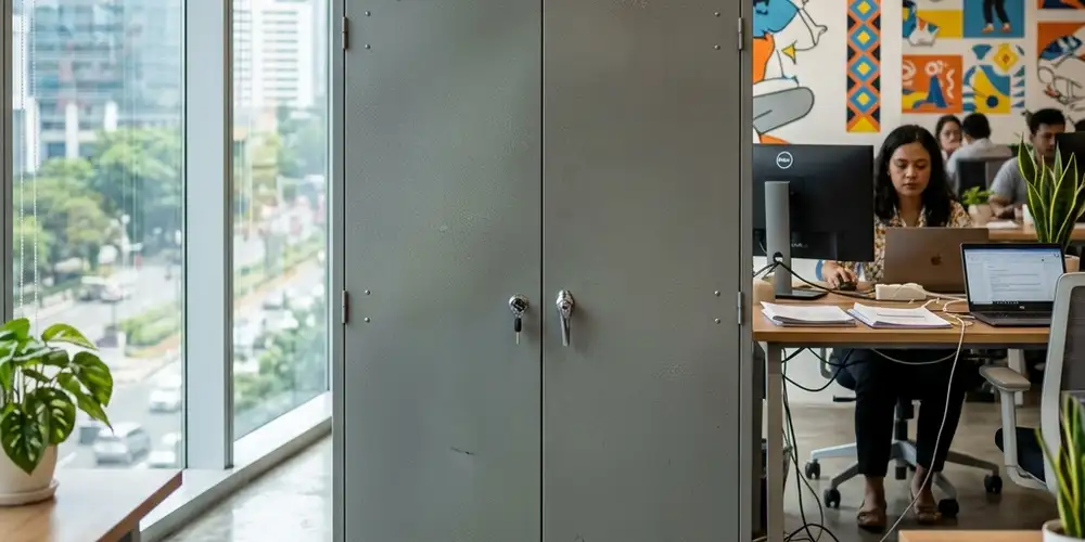 Lemari Arsip Baja Modern di Kantor