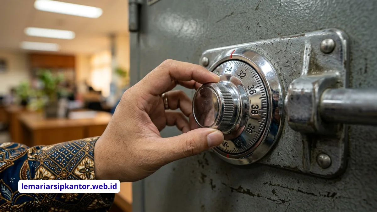Kunci kombinasi pada lemari besi kantor berkualitas