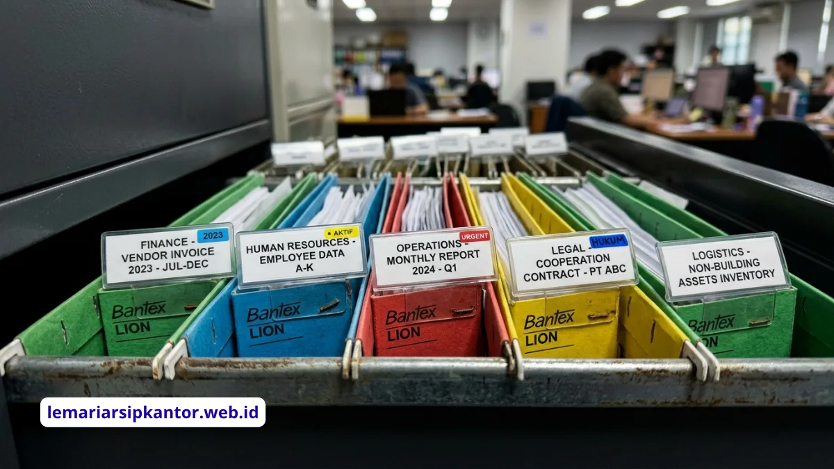 Map arsip berlabel jelas untuk organisasi kearsipan yang efisien