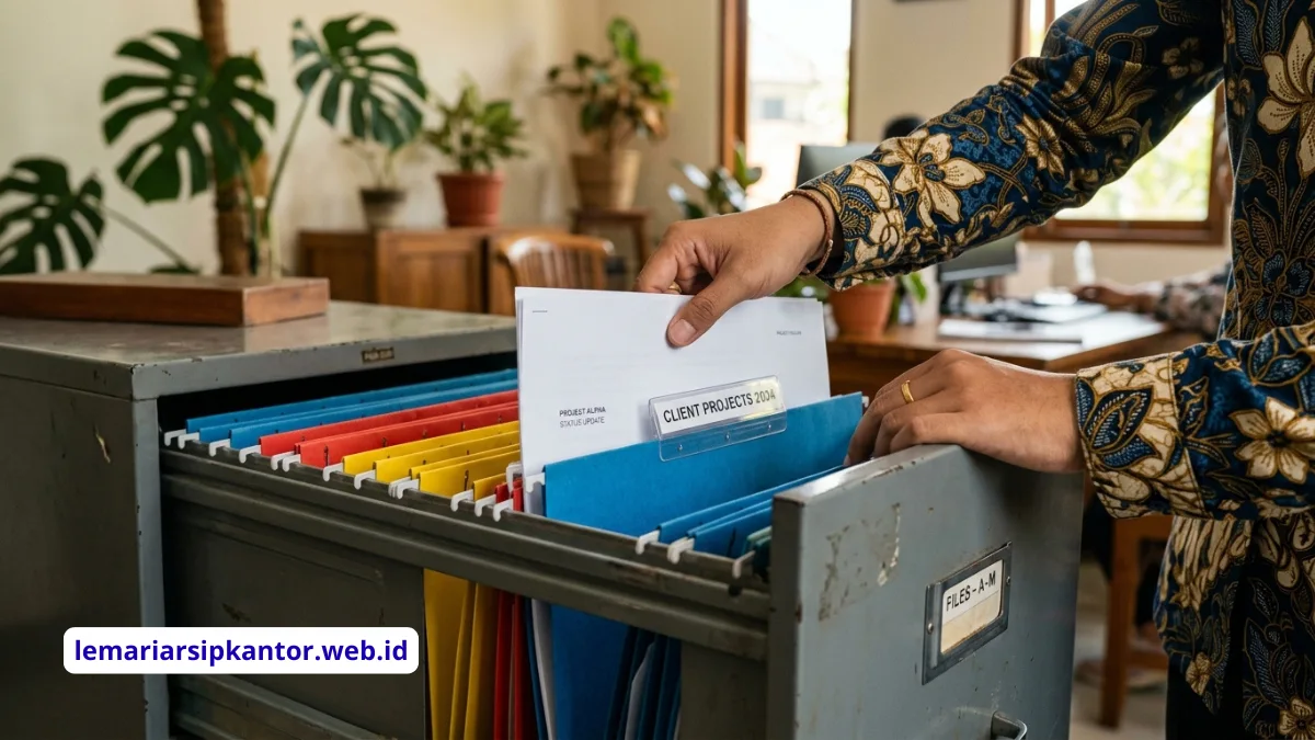 Menata Dokumen Lemari Arsip Vertikal