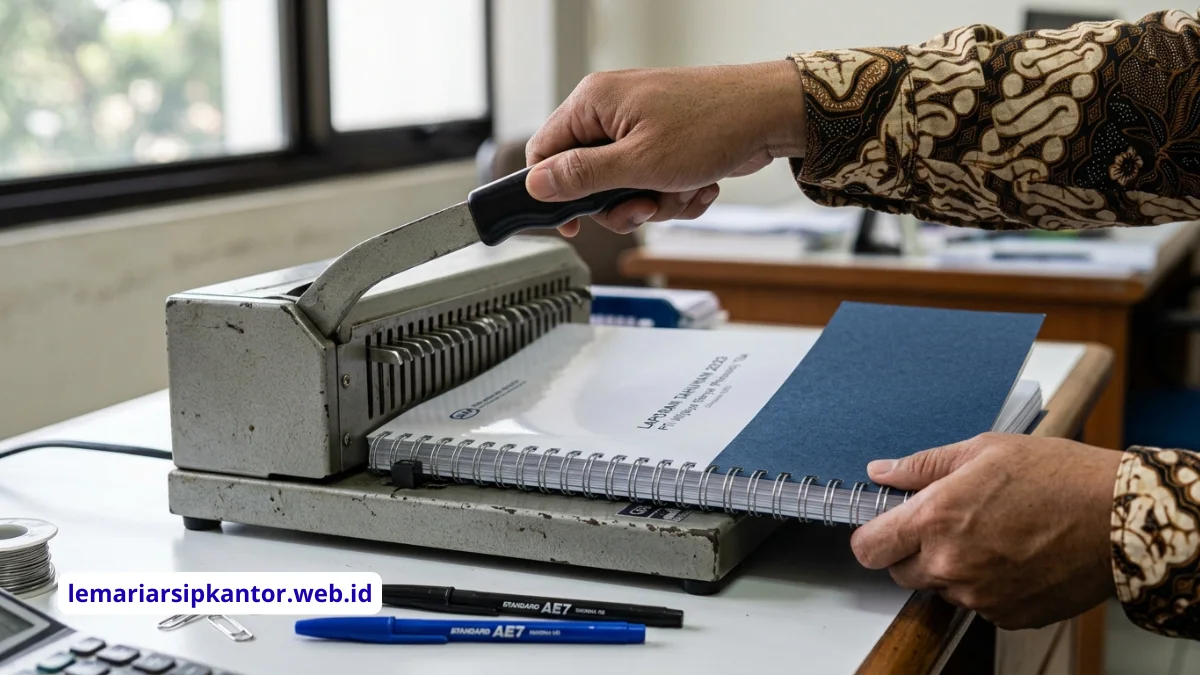 Mesin jilid spiral untuk dokumen kantor