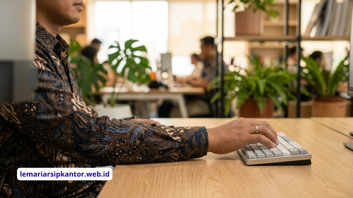 Posisi siku 90 derajat saat duduk di meja kerja