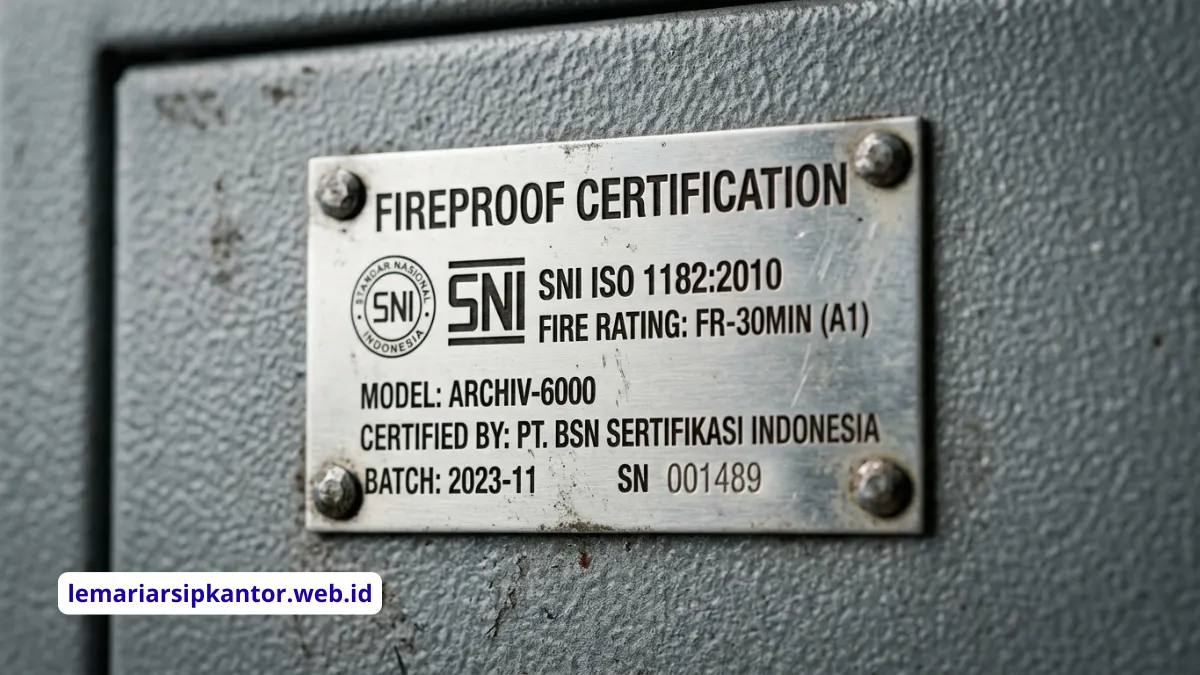 Sertifikasi Tahan Api Lemari Arsip