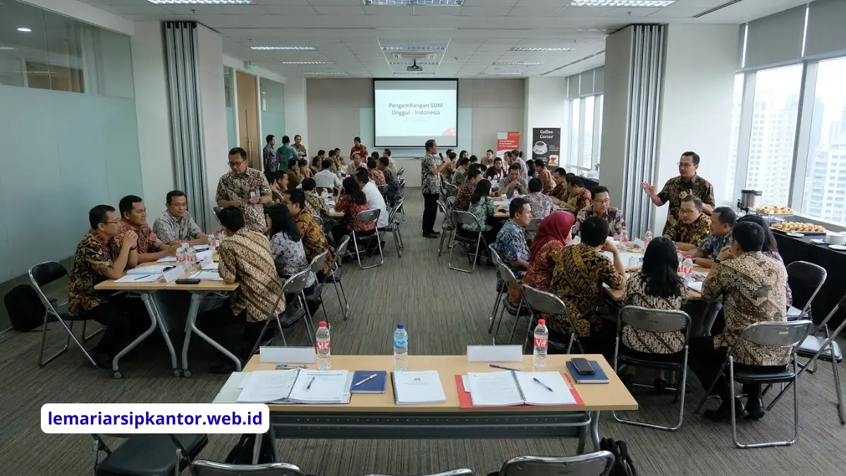 Tata ruang pelatihan fleksibel menggunakan meja lipat portabel