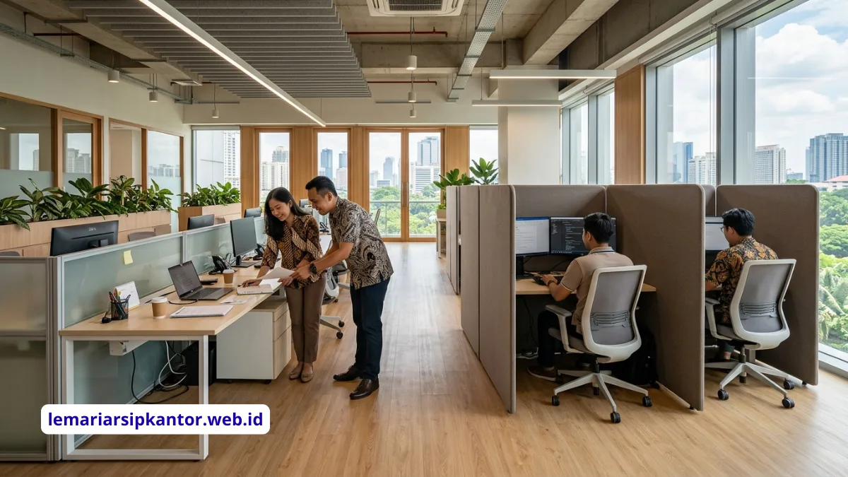 Tinggi partisi meja kantor